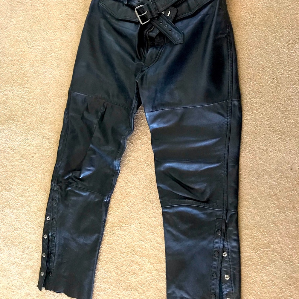 Vintage Hein Gericke Leather Riding Pants Made in Korea Harley Collab Moto Biker